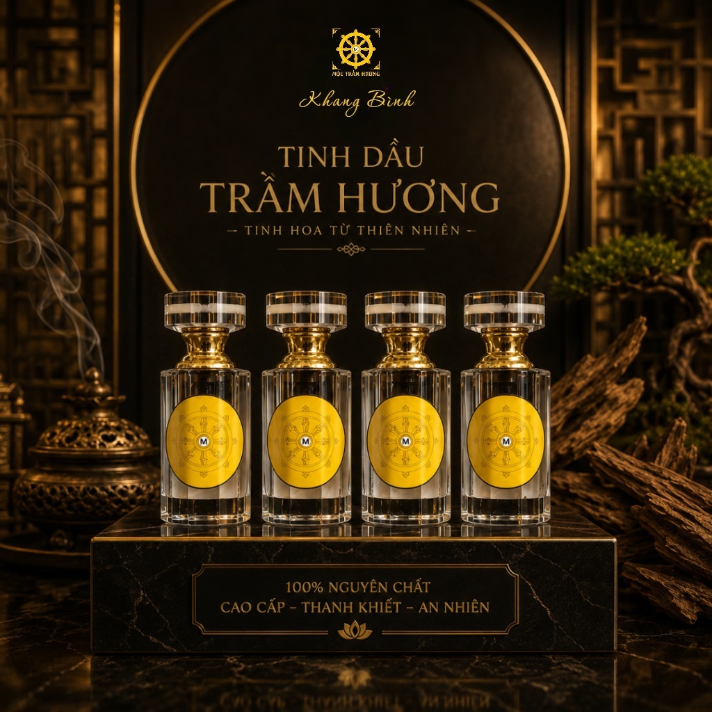 Tinh dầu trầm hương nguyên chất cao cấp (1ml) - Mùi hương thơm nhẹ , thanh khiết sang trọng - Mộc tr