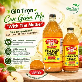 Giấm Táo Hữu Cơ Bragg - Hàng Mỹ