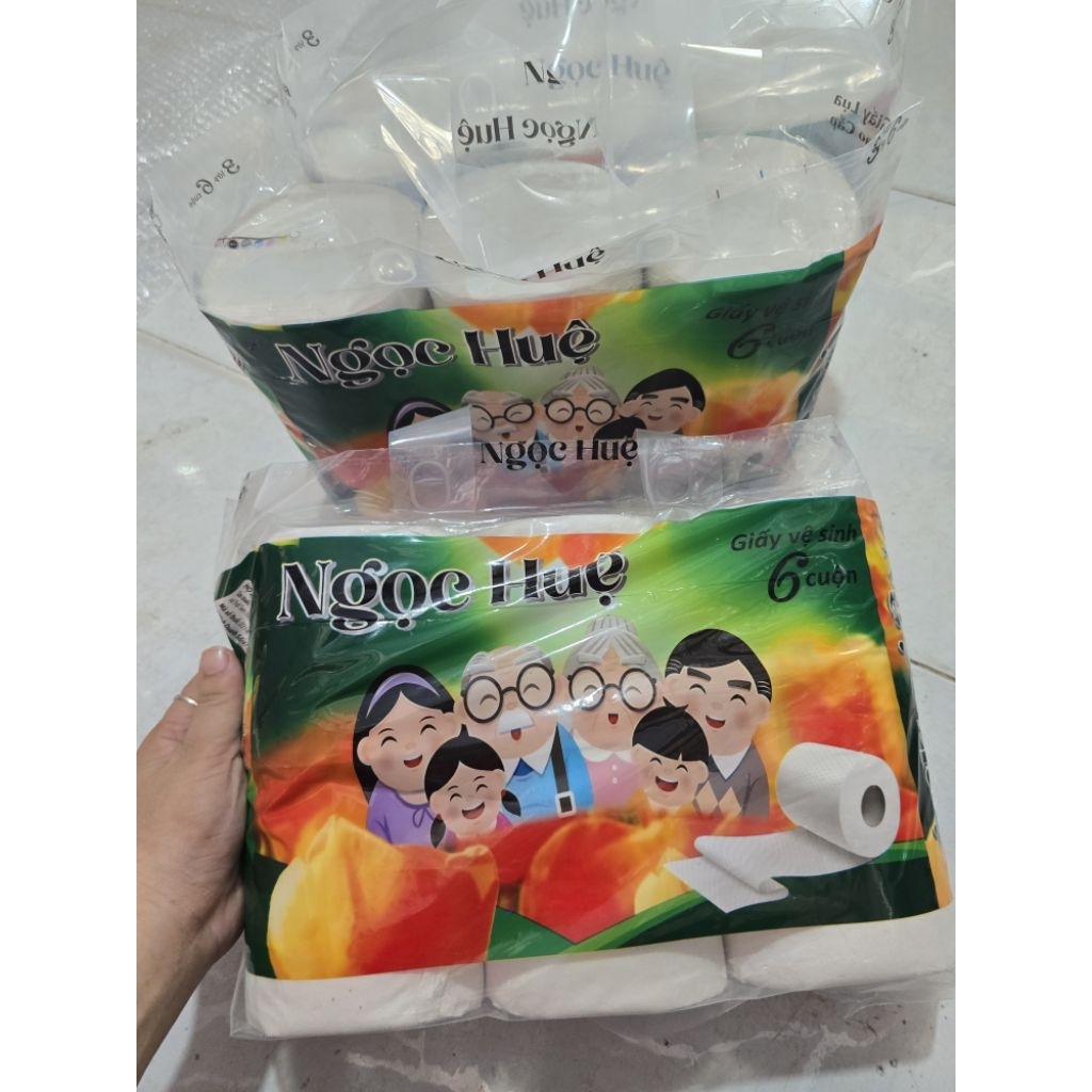 Combo 5 lốc giấy - 30 cuộn Ngọc Huệ [ 700gram/lốc- 3kg5 /Combo]