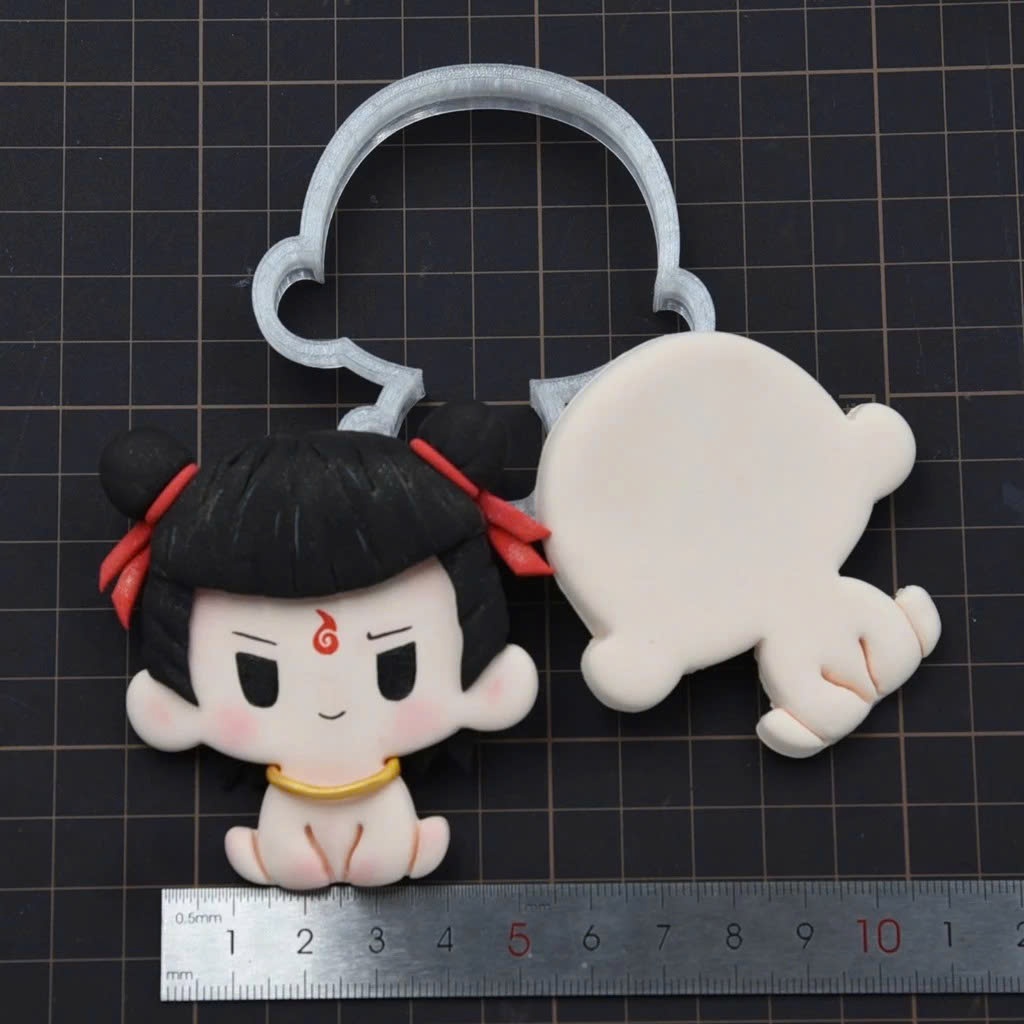 Khuôn cắt,ấn hình chibi cỡ to,khuôn ấn đất sét Ladoll,đất nặng tự khô,khuôn ấn bánh,làm đồ handmade 