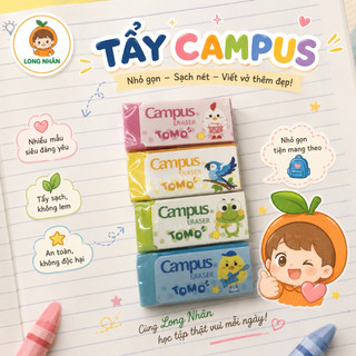 Gôm tẩy Thiên Long, campus,classmate,hồng hà,deli