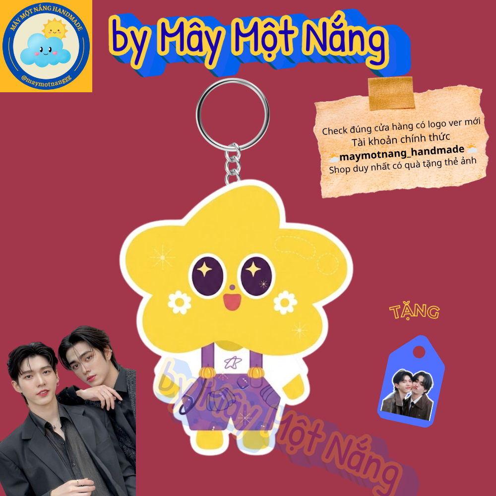 [Tặng ảnh AouBoom] Móc khóa linh vật Ceri dễ thương | Acrylic trong suốt, phụ kiện balo