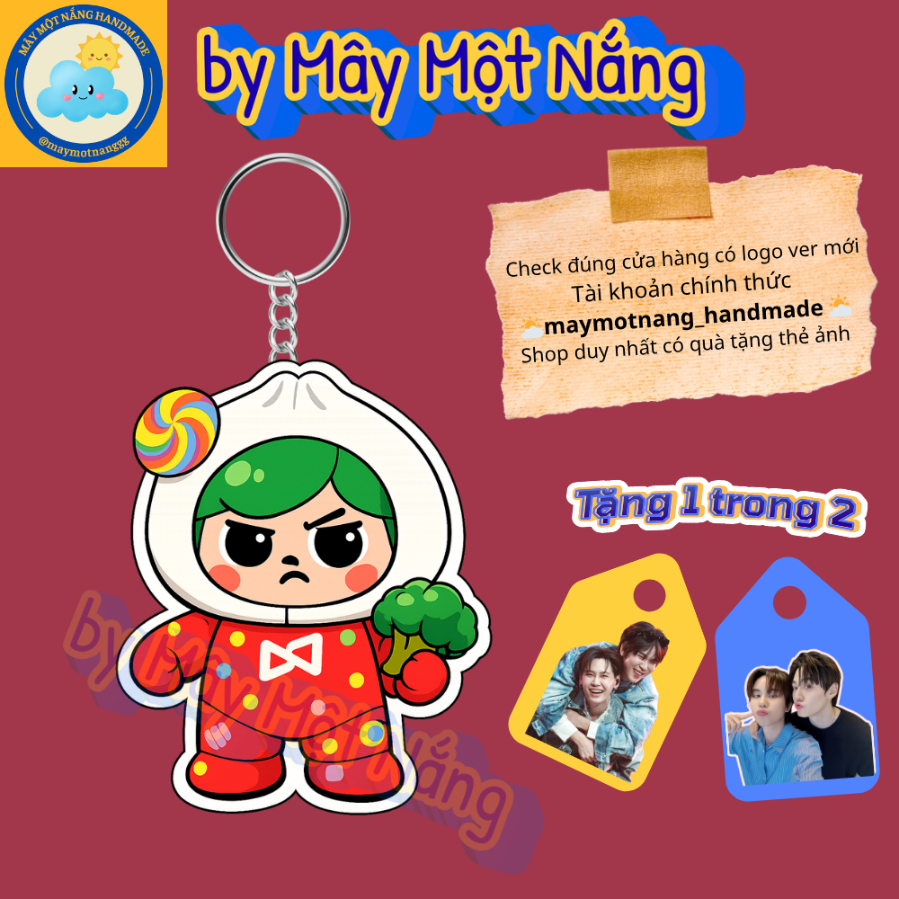 [Tặng ảnh Móc Khóa] Móc Khóa Linh Vật Paody Phong Cách BounPrem Dễ Thương – Acrylic