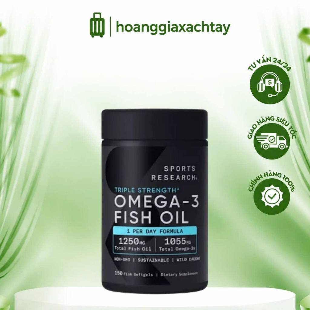 Viên uống dầu cá Omega 3 SR Fish Oil 150 viên của Mỹ - Mẫu mới
