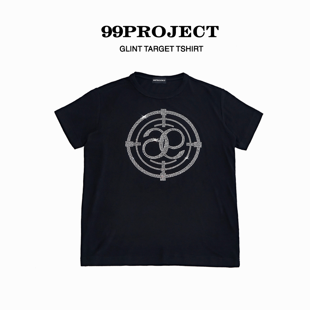 Áo thun tay ngắn Unisex đính đá họa tiết GLINT TARGET 99PROJECT