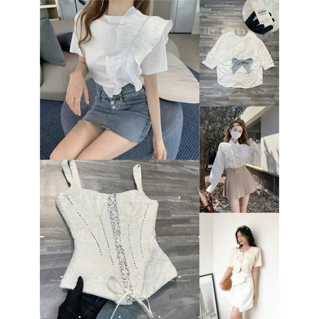 pass 2hand thanh lý áo kiểu, chân vấy, quần jean short nữ , sơ mi, áo phông...