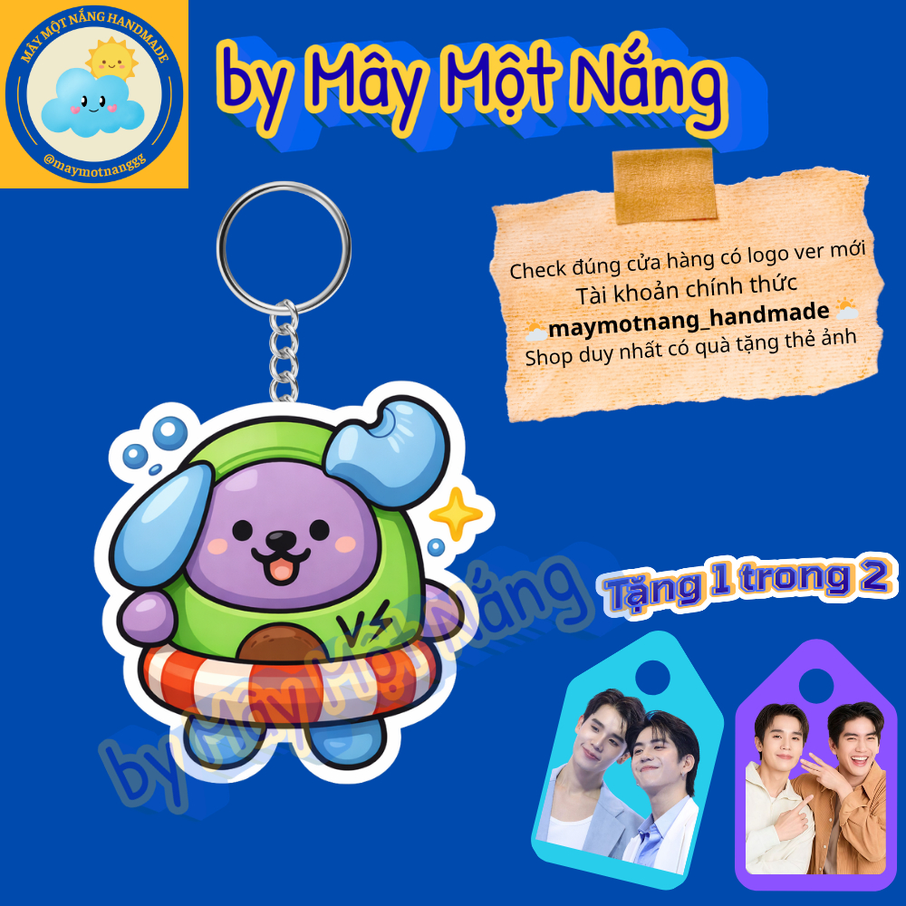 [Tặng Ảnh Móc Khóa JimmySea] Móc Khóa Linh Vật Avocean Phong Cách JimmySea – Acrylic (Fanmade)