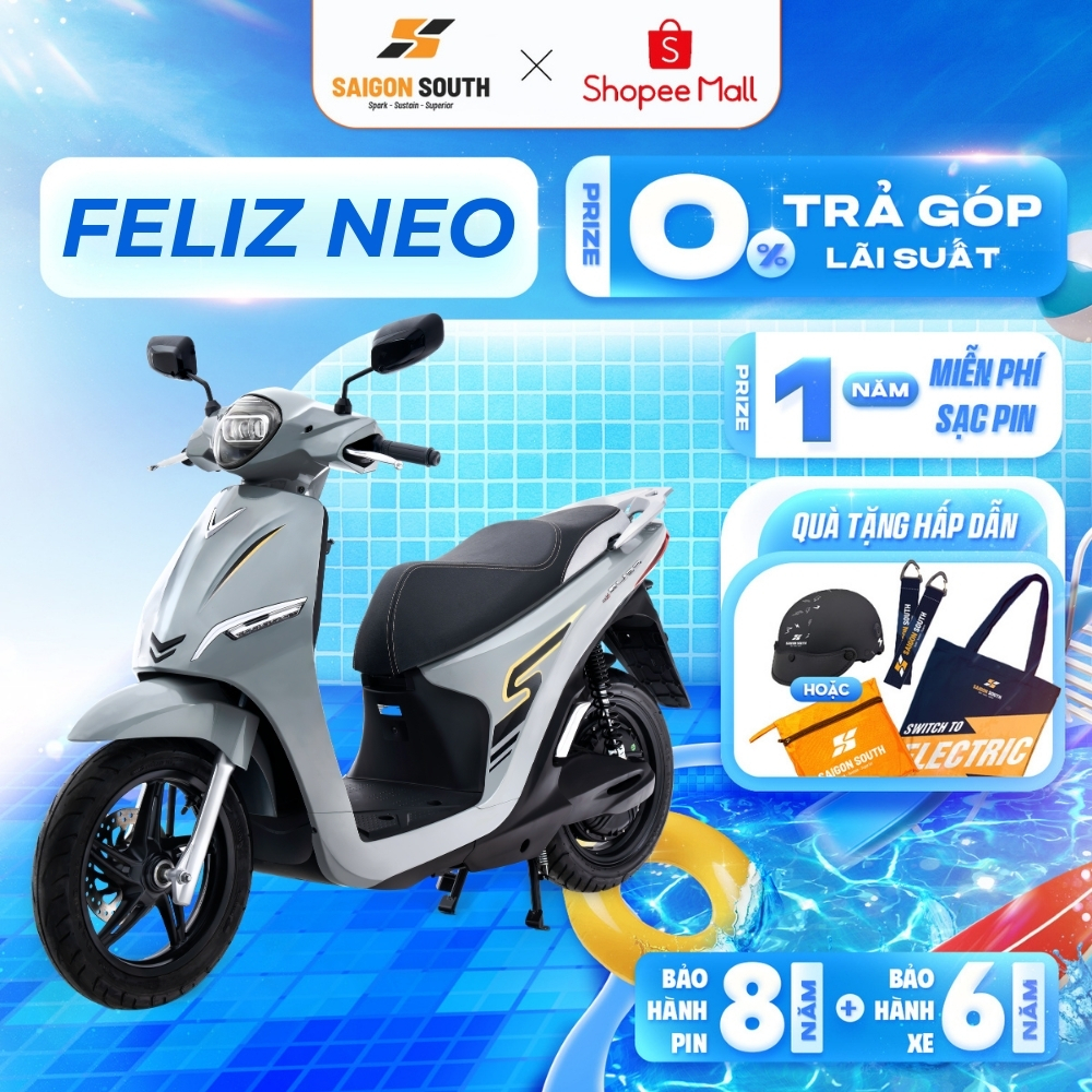 VinFast Feliz Neo - Xe máy điện thông minh, pin Lithium LFP 2.0 kWh, 5 màu trẻ trung