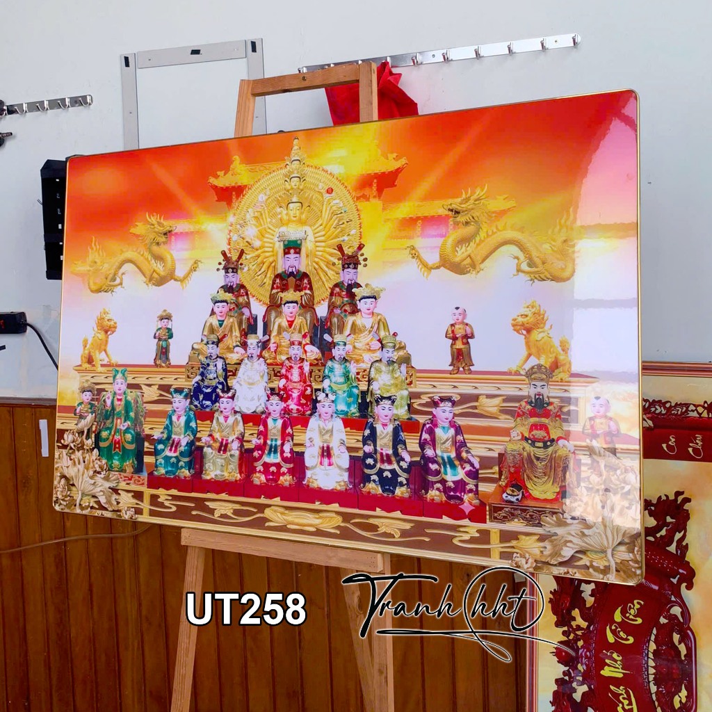 Tranh bàn thờ tứ phủ công đồng, Tranh hội đồng tam tứ phủ công đồng, Tranh Hầu Đồng Tứ Phủ bà Chúa S