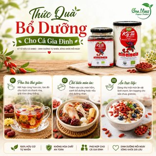 Kỷ Tử Đỏ Hữu Cơ ANBIO 200g - Hạt To Cho Mẹ Bầu, Trà Dưỡng Nhan, Pha Trà