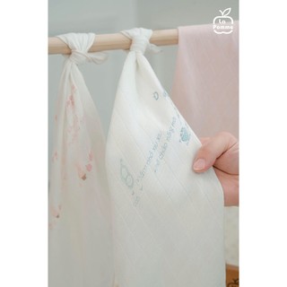 Set 5 khăn sữa sợi tre lụa la pomme 30x30 cm K001