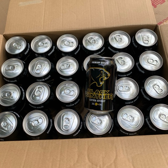 Thùng 24 lon bia Black Panther 330ml - Bia đen nồng độ 8%