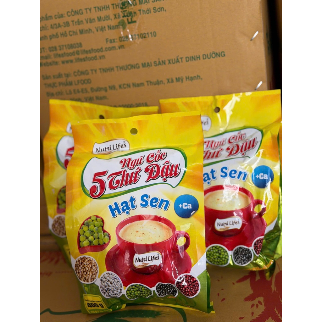 Combo 3 bịch ngũ cốc 5 thứ đậu hạt sen