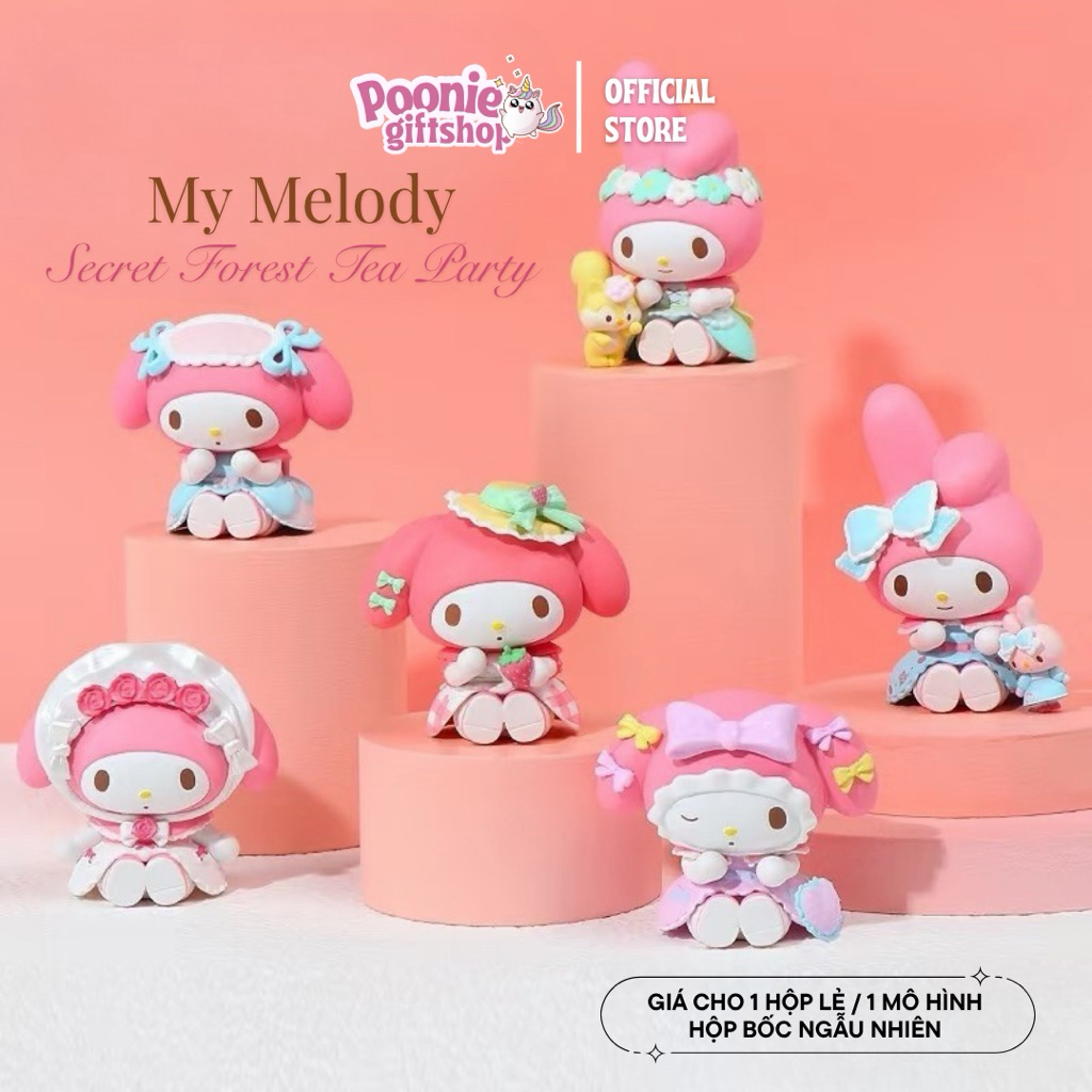 [ CHÍNH HÃNG SANRIO ] Hộp mô hình Blindbox My Melody Secret Forest Tea Party