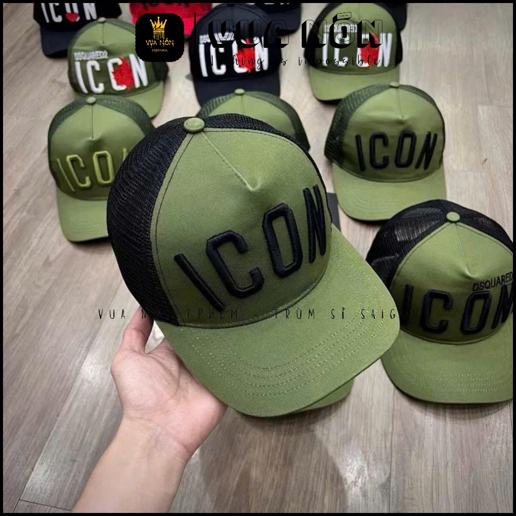 (bOxDS)Mũ Lưỡi Trai Phối Lưới DSQUARED2 Khoá Nút Thời Trang Nam Nữ, nón kết lưới Dsquared2, nón ICON