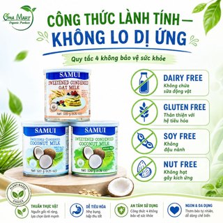 Sữa Đặc Thuần Chay SAMUI 320g - Béo Ngậy, Pha Cafe, Cho Người Ăn Chay, Kiêng Sữa Bò