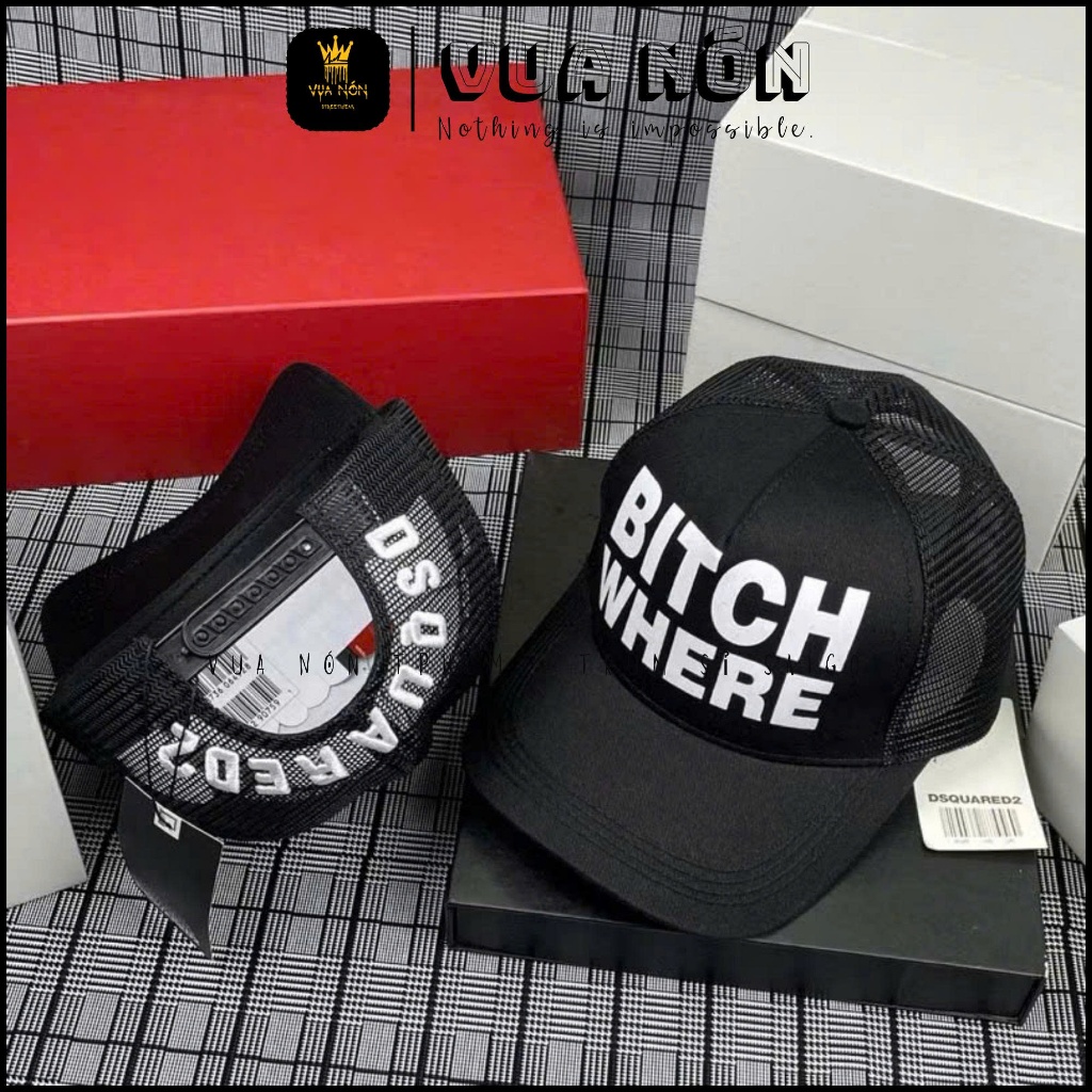 (HỘP)Mũ lưỡi trai ICON DSQUARED VNXK ,nón kết phối lưới DSQ,Icon cao cấp nam nữ tag mác xịn