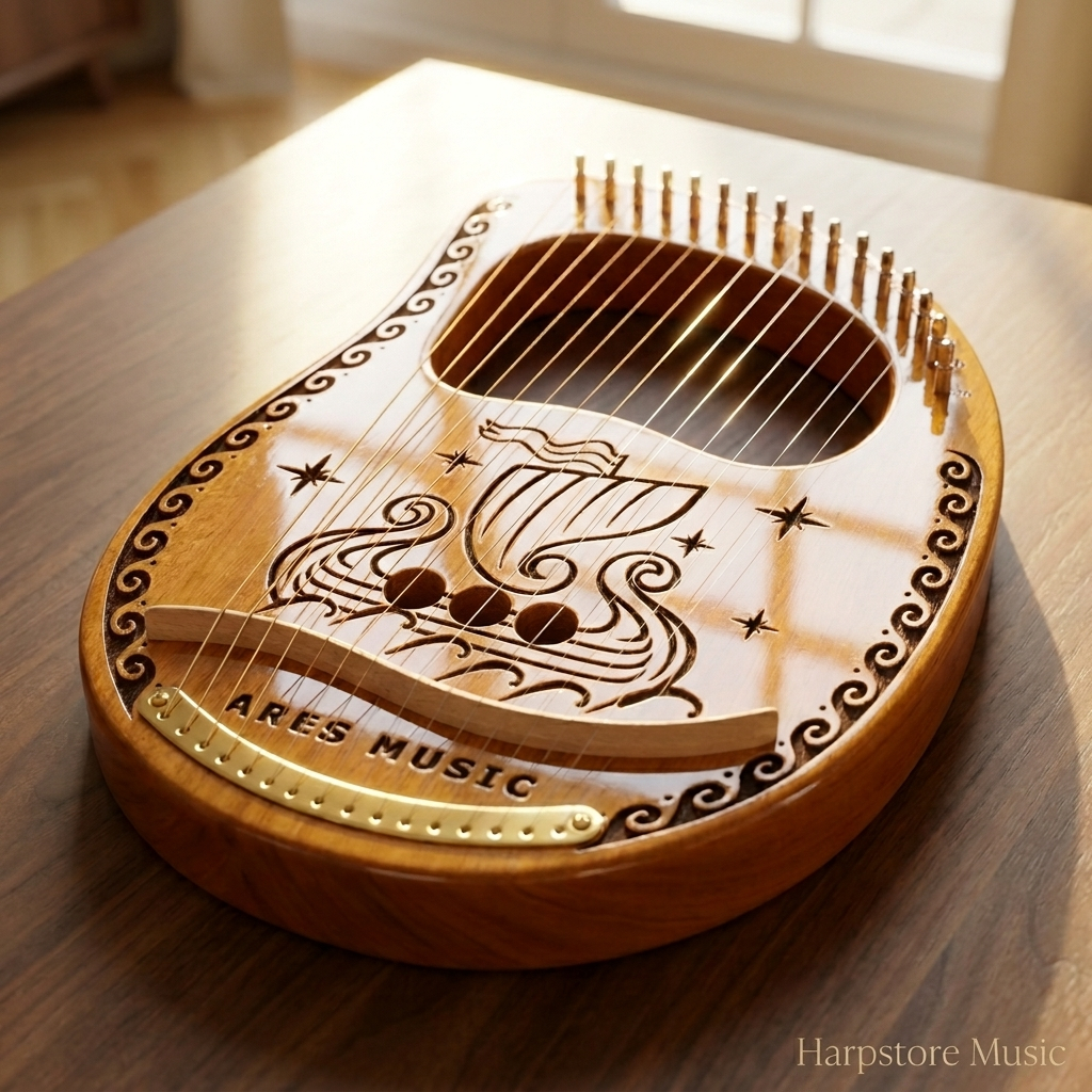 (TẶNG KHÓA LYRE ONLINE) Đàn Lyre Ares 16 Dây 24 Dây Cao Cấp