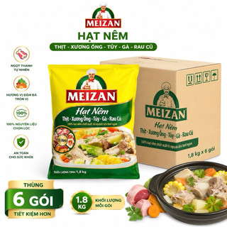 Thùng 6 Túi Hạt Nêm Meizan Vị Heo 1.8kg/ Túi( 6 Túi)
