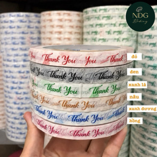 BĂNG KEO in chữ THANK YOU nhiều mẫu - Băng keo dán ly cafe - Băng keo niêm phong hộp bánh các loại