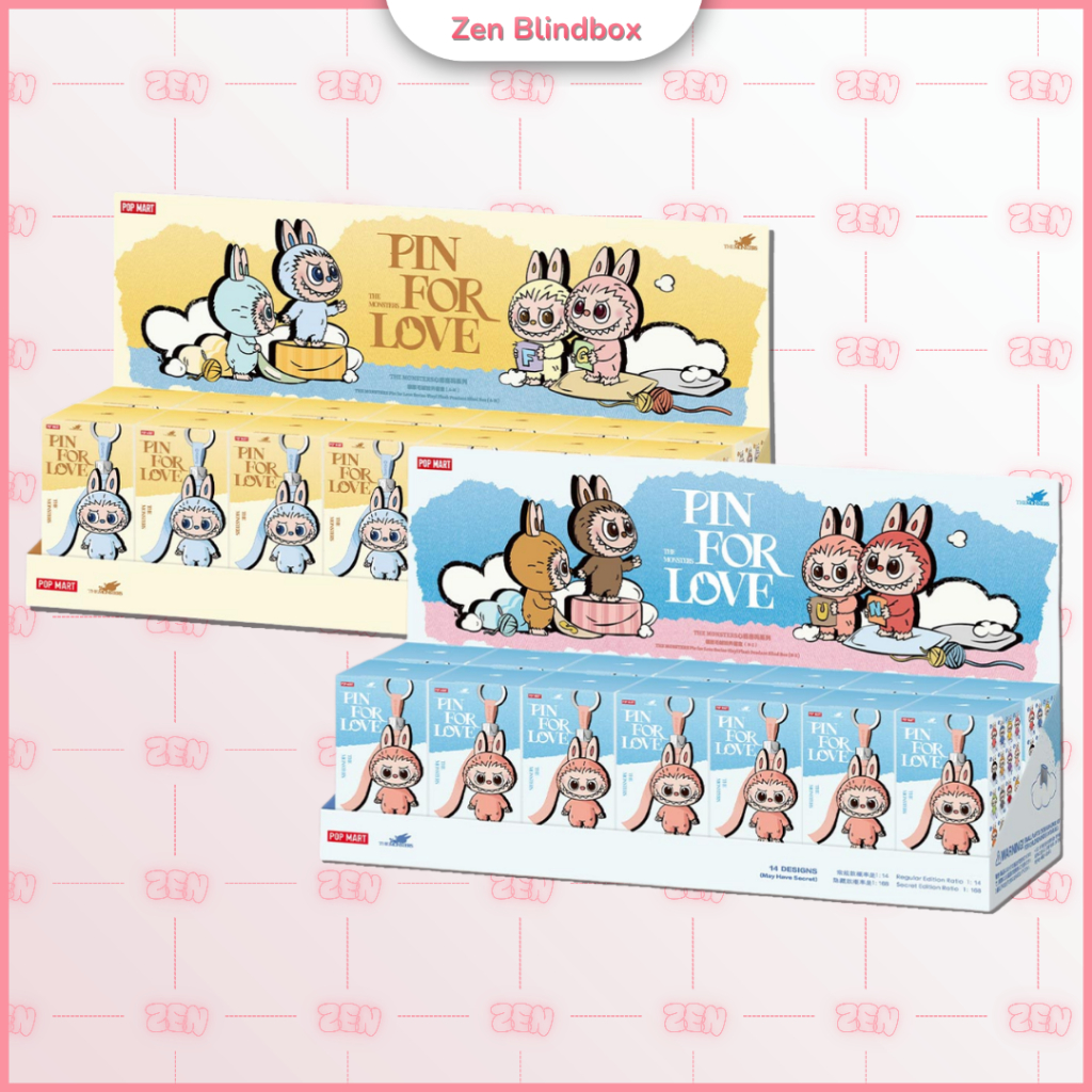 [CHÍNH HÃNG] Full Set The Monsters Pin For Love Móc Khóa Gấu Bông Labubu V4