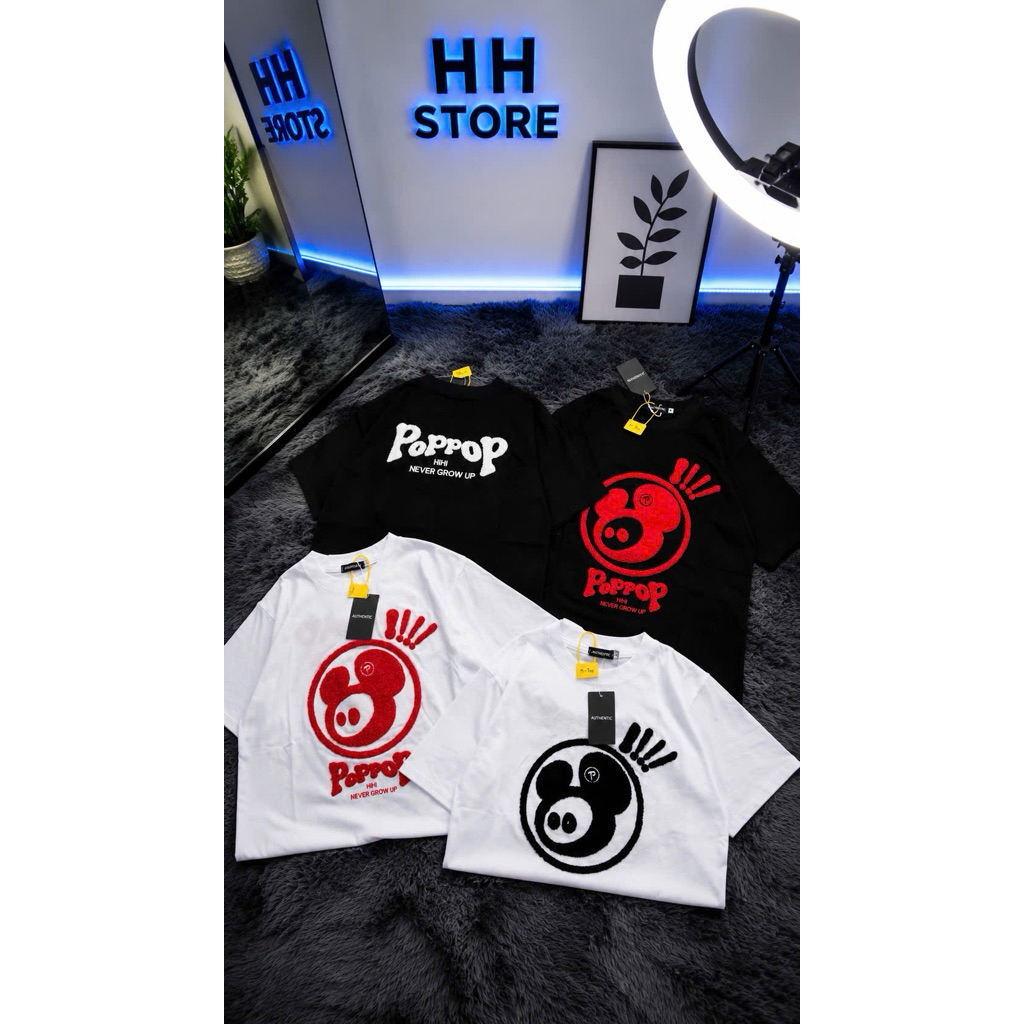 Áo Thun Thêu Xù POPPOP, Áo Thun Nam Nữ Unisex Premium Cotton Mềm Mịn |   Hottrend 2026.