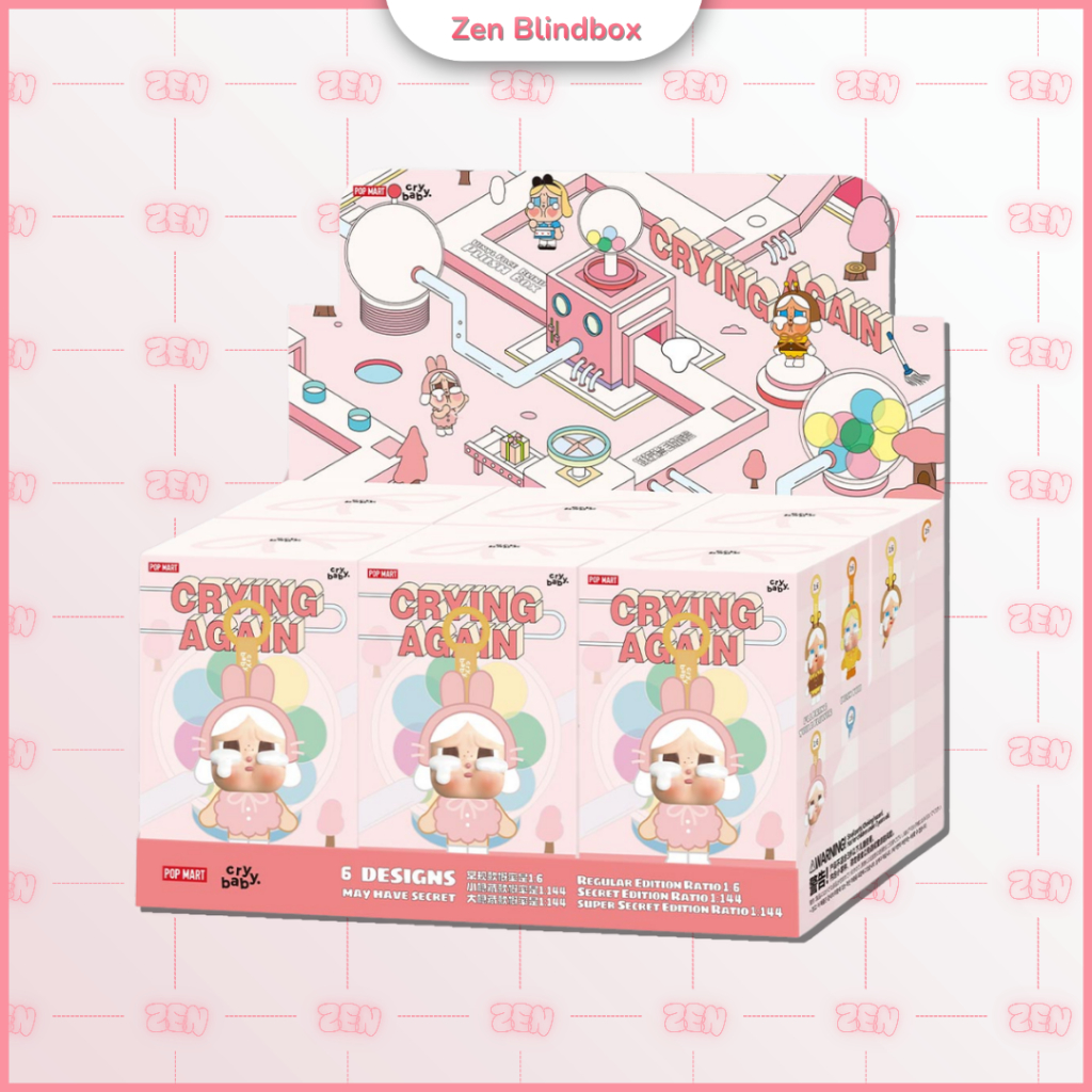 [CHÍNH HÃNG] Full Set Crybaby Crying Again Móc Khóa Gấu Bông Cry Again