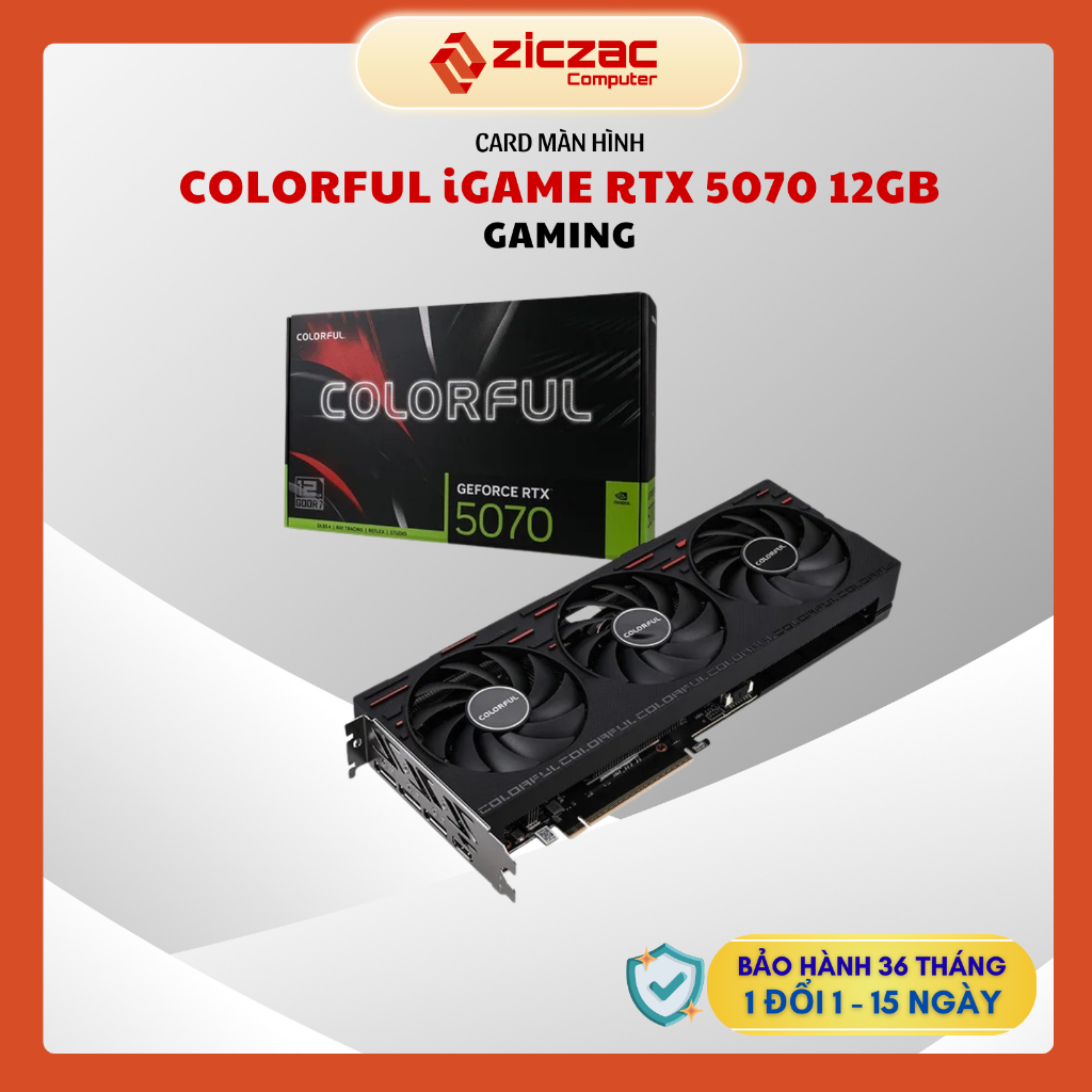VGA Colorful RTX 5070 Gaming 12GB GDDR7 - BH 36th chính hãng