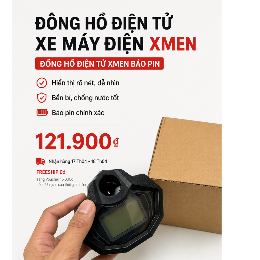 đồng hồ điện tử xe máy điện xmen, đồng hồ điện tử xmen báo pin