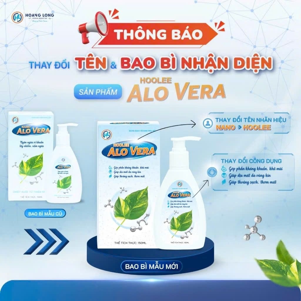 Dung dịch vệ sinh phụ khoa Nano AloVera (Chai 150 ml)