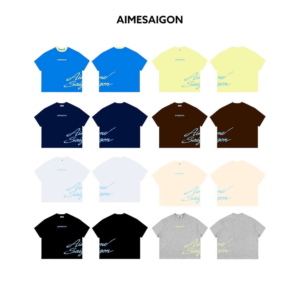 [MỚI] A11 Aimesaigon Áo Thun Big Boxy Local Brand Form Rộng Tay Ngắn Cotton 250gsm "SCRIPT" Nam Nữ  Unisex Mùa Hè | BigBuy360 - bigbuy360.vn