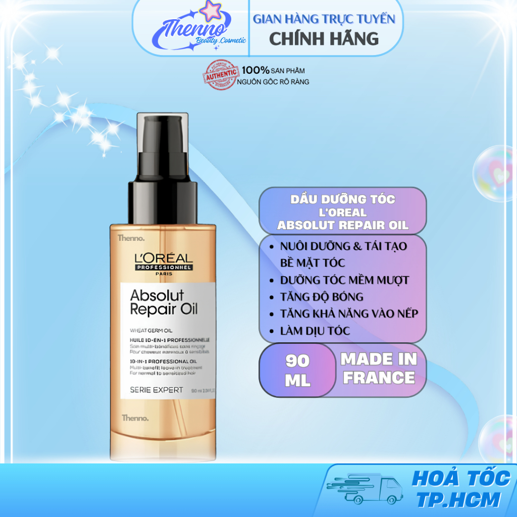 Tinh Dầu Dưỡng Tóc 10in1 Phục Hồi Hư Tổn L’Oreal Professionnel Absolut Repair Oil 90ml