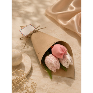 Hoa tulip vải handmade (bó 3 bông)