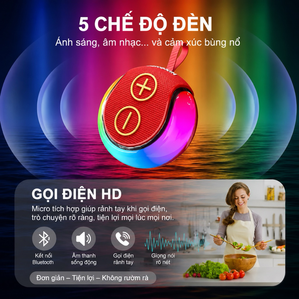 Loa Bluetooh 5.2 GengXin GX-B03 Mini Di Động Âm Thanh Stereo