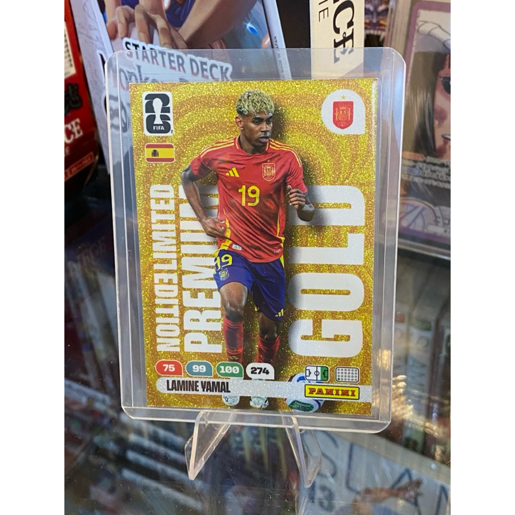 Thẻ Cầu Thủ Lamine Yamal Panini Adrenalyn World Cup 2026 Áo TBN PREMIUM GOLD Limited Edition