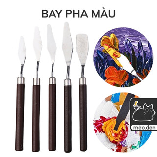 Bay Pha Trộn Múc Màu Acrylic, Sơn Dầu - Họa cụ Mèo Đen