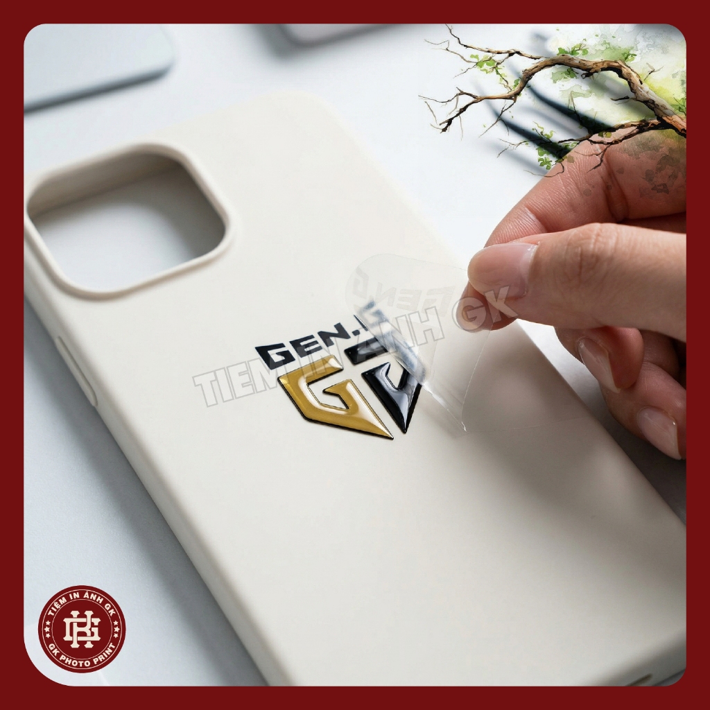 Bộ Sticker Nổi Logo Gen.G Esports LoL - Canyon - Chovy - Duro - Kiin - Ruler | Sticker UV DTF