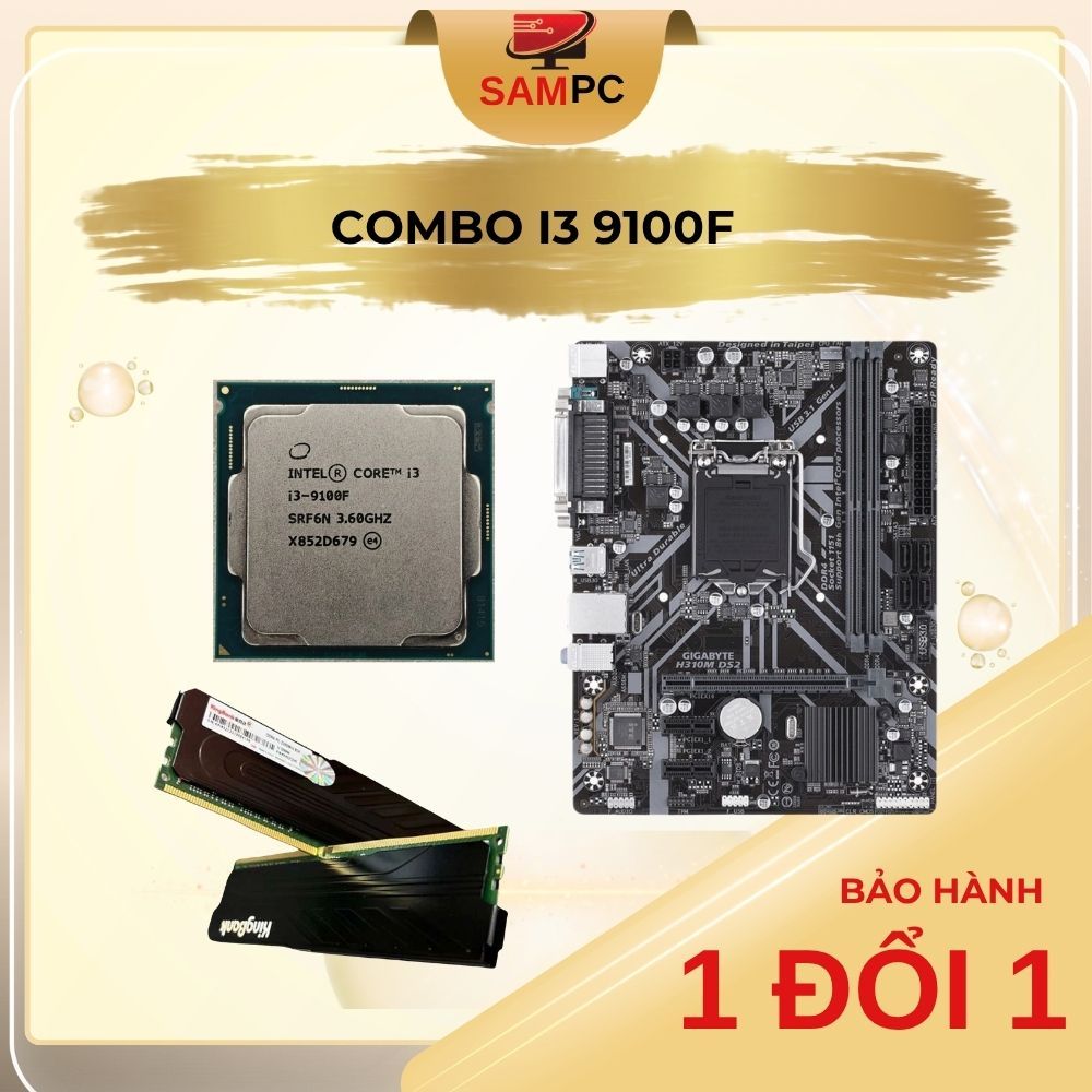 Bộ PC Combo CPU i3 9100F + Main H310 B360 B365 + Ram 8/16GB Dr4 Hót 1 Thời