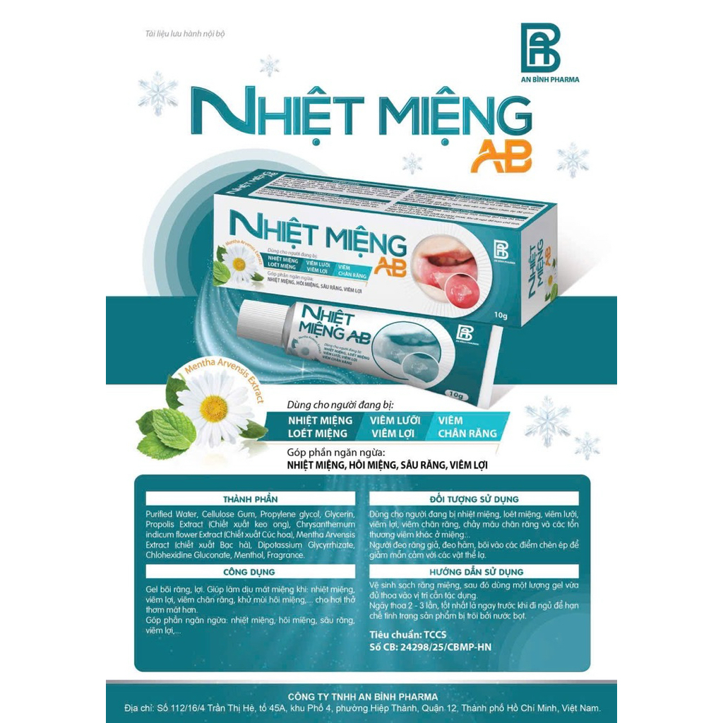 gel nhiệt miệng AB- khử mùi hôi miệng