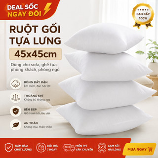 (DEAL SỐC NGÀY ĐÔI) Ruột Gối Vuông 45x45cm Cao Cấp – Gối Tựa Sofa, Đệm Tựa Lưng Phòng Khách Phòng Ngủ