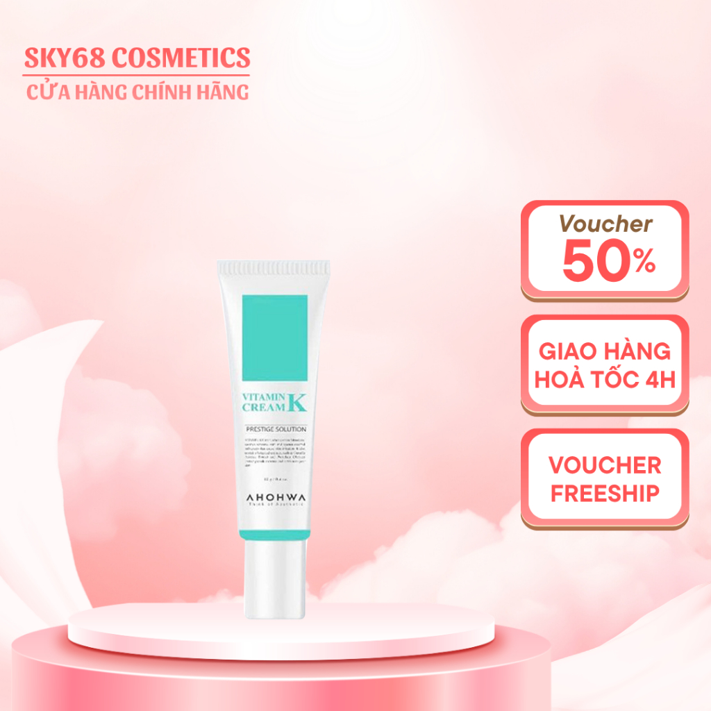 Kem Dưỡng Phục Hồi Ahohwa Vitamin K Cream - Phục Hồi Da Mỏng Đỏ Làm Dịu Da, Mờ Sẹo 12g