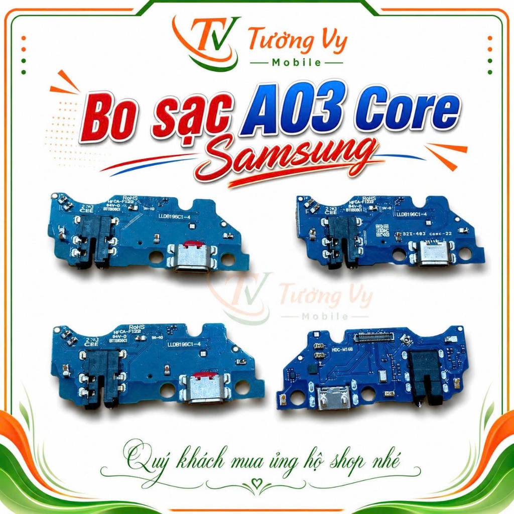 Bo sạc Samsung A03 Core thay thế