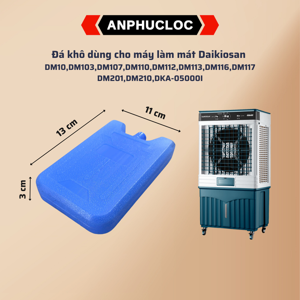 Đá khô dùng cho quạt điều hòa Daikiosan DM10,DM103,DM107,DM110,DM112,DM113,DM116,DM117 DM201,DM210I