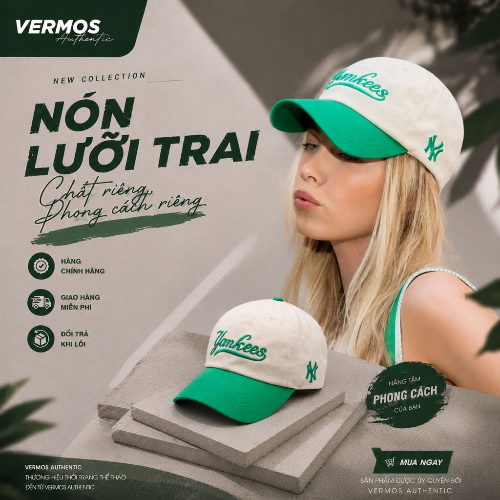 Nón baseball nam nữ kiểu dáng cổ điển dễ phối outfit