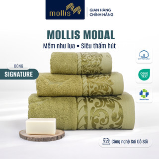 Khăn Mollis MODAL sợi gỗ sồi mềm mượt, tự nhiên, lành tính, khô thoáng, thấm hút, lau mặt chăm da chuẩn skincare MR5