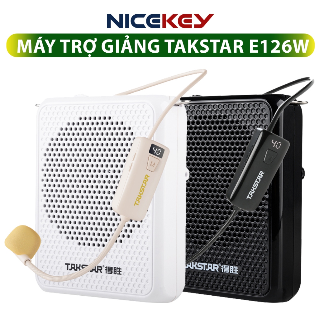 Máy Trợ Giảng Không Dây TAKSTAR E126W Sử Dụng 15h, Gọn Nhẹ  Bluetooth dùng cho giáo viên, hướng dẫn 