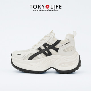 Giày thể thao nữ TOKYOLIFE cao gót 9cm hack dáng êm chân thoáng khí dễ phối đồ 40005388