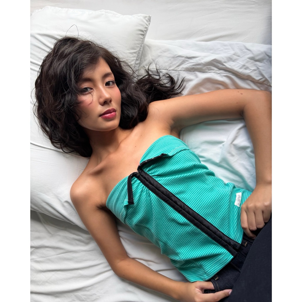 61COMFY IE TUBE - Áo ống nhún ngực cài nút