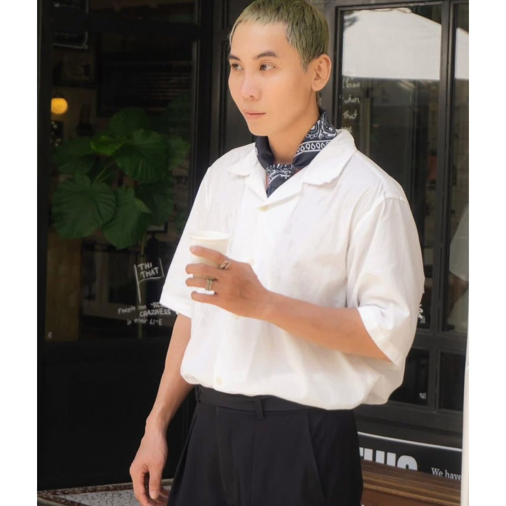 Áo sơ mi [Clean] Cuban Shirt cho Nam đơn giản,basic