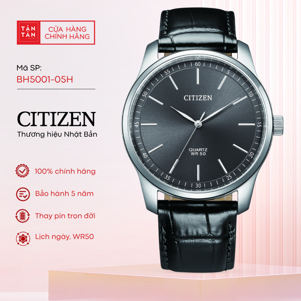 Đồng Hồ Nam Citizen  BH5001-05H Quartz 42mm - Đồng Hồ Tân Tân